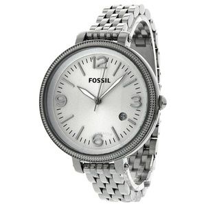 Fossil Large Face Silver Watch